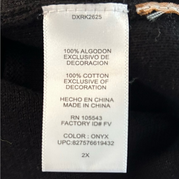 Top Daisy Fuentes woman’s size 2 xlarge black cardigan sweater shirt - Picture 5 of 5